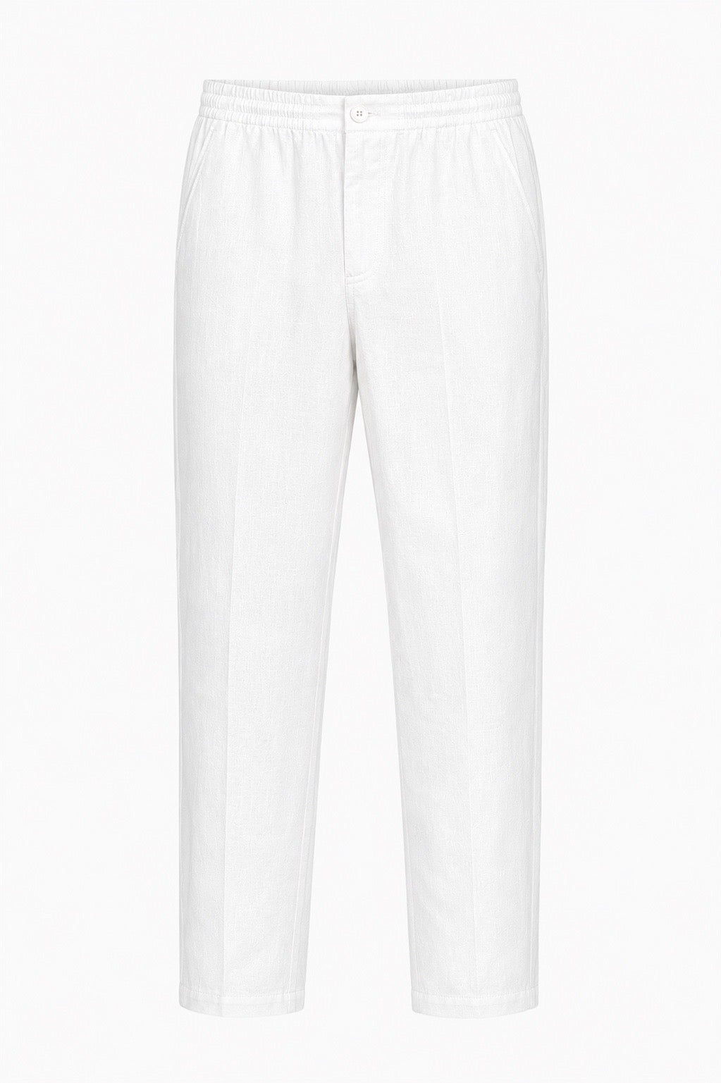 Linen-blend trousers