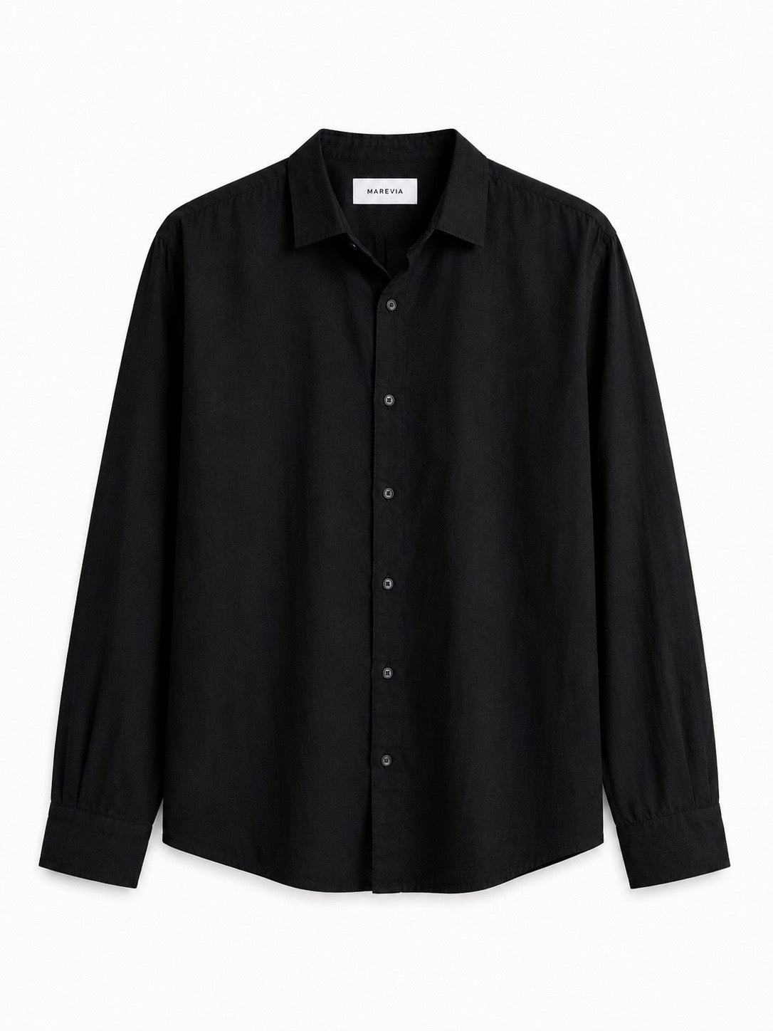 Long-sleeved linen shirt