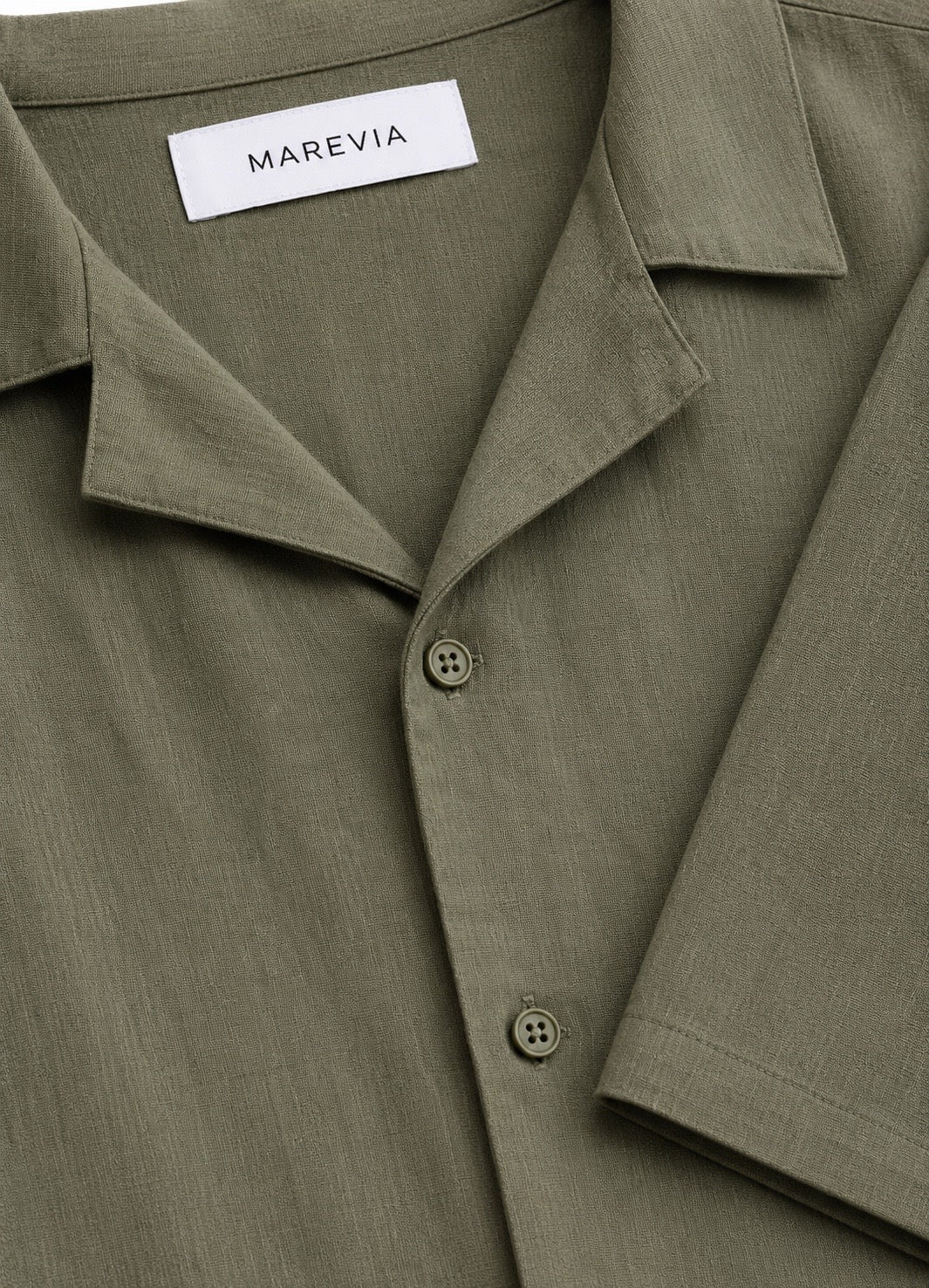 Linen blend shirt short-sleeved