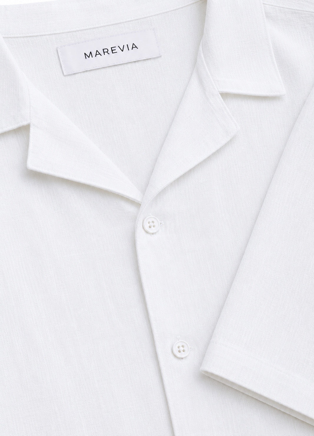 Linen blend shirt short-sleeved