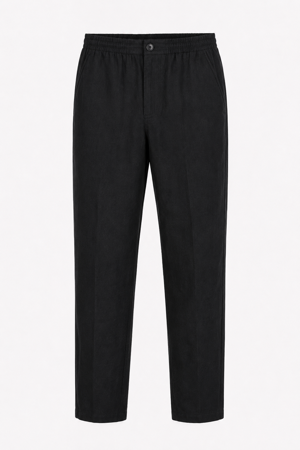 Linen-blend trousers