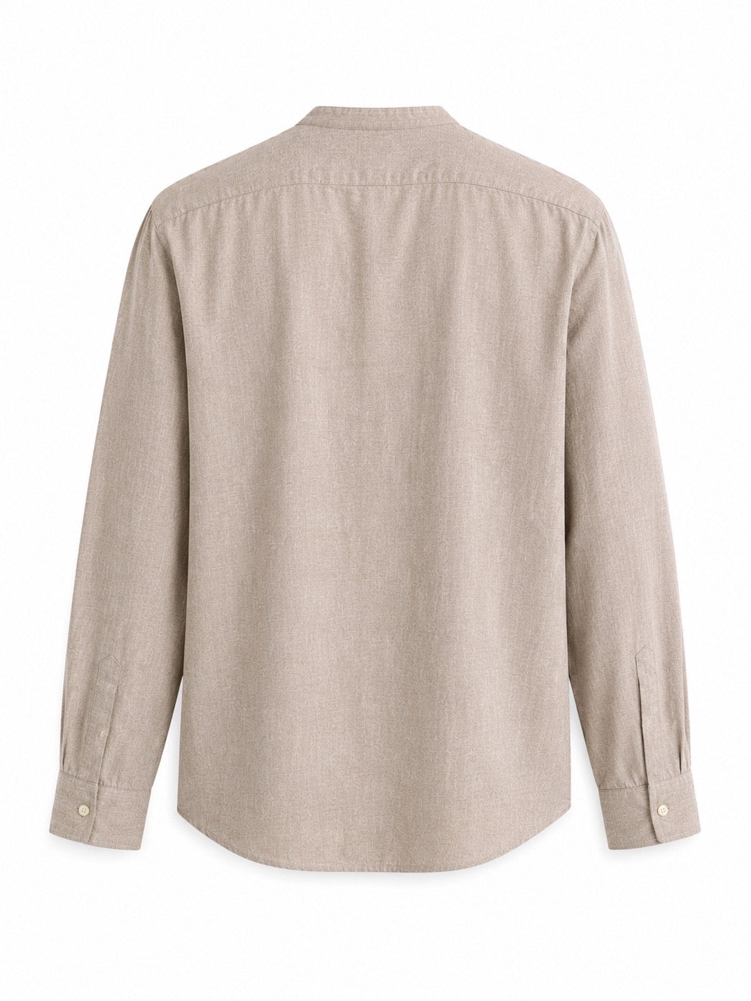 Linen blend shirt with bandcollar
