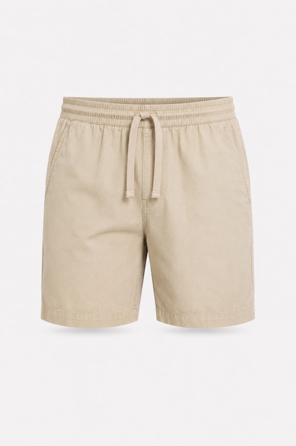 Linen-blend shorts with a drawstring