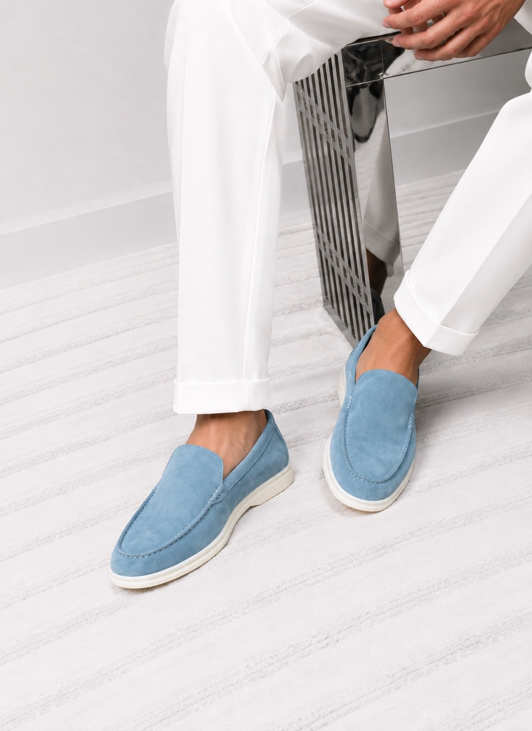 Loafers light blue