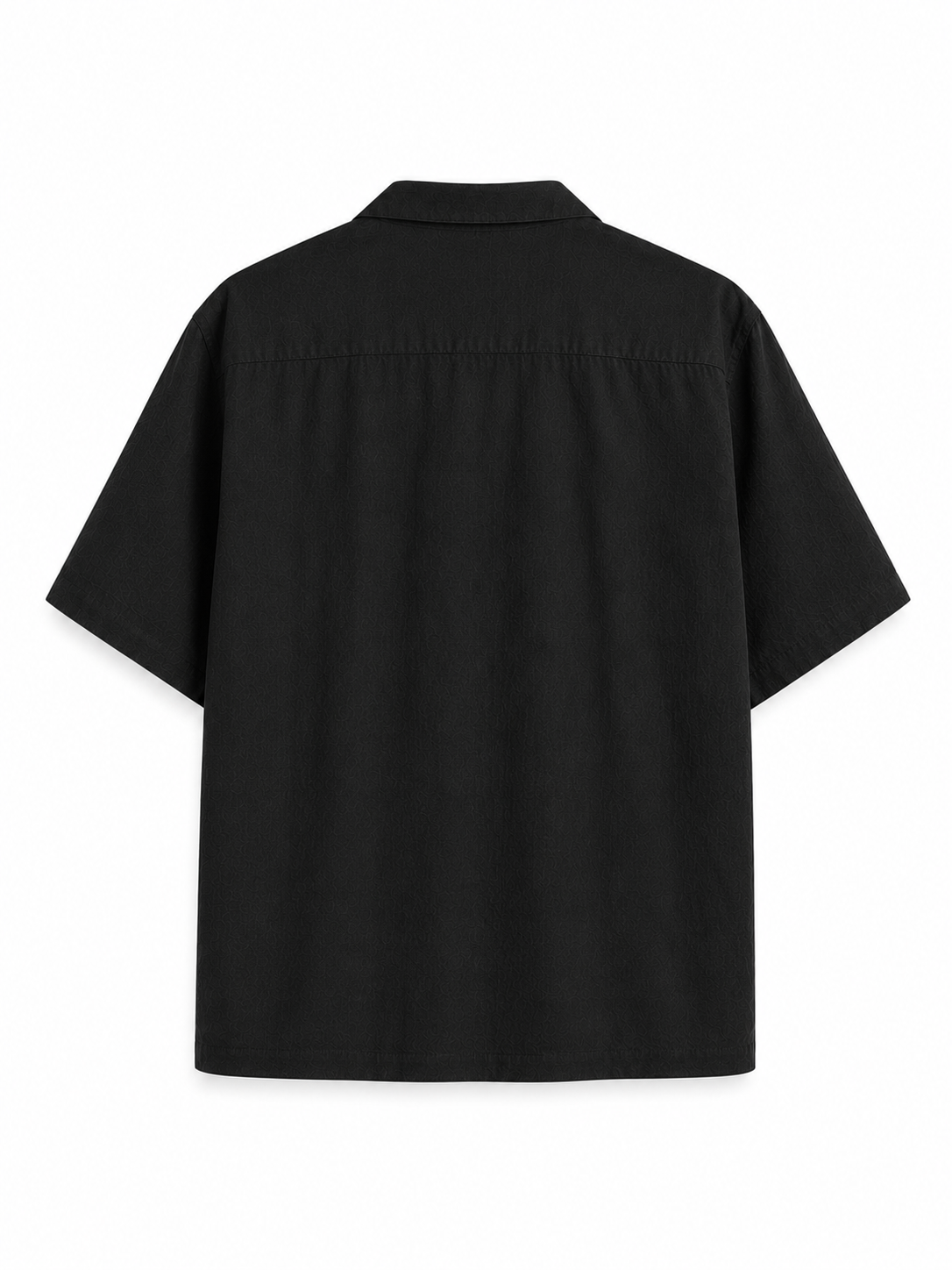Linen blend shirt short-sleeved
